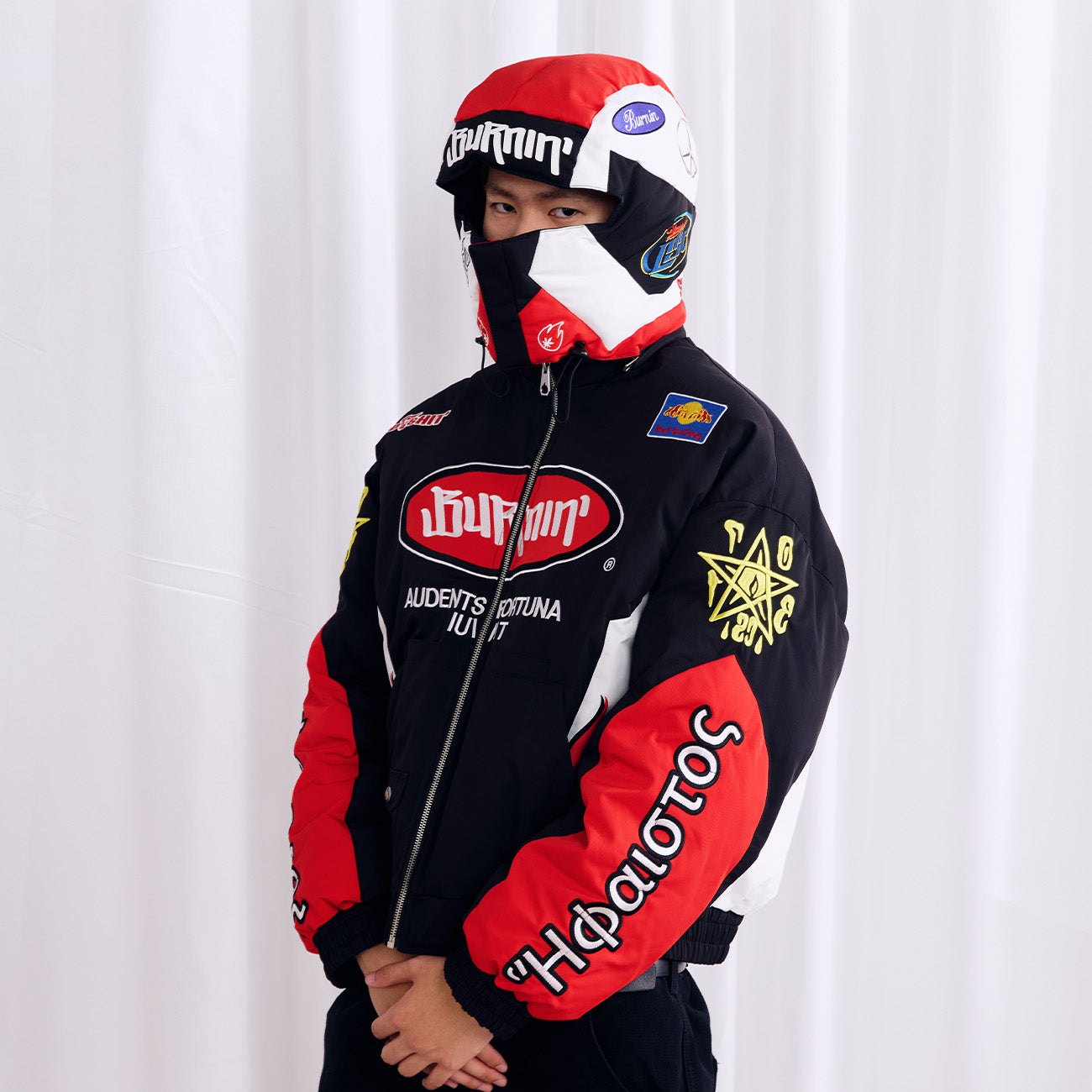 BURNIN* "2503" Helmet Deconstructed Racing Cotton Jacket - PSYLOS 1, BURNIN* "2503" Helmet Deconstructed Racing Cotton Jacket, Jacket, Burnin, PSYLOS 1